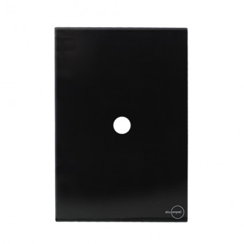 Placa p/ 1 Furo 4x2 - Novara Glass Preto Brilhante